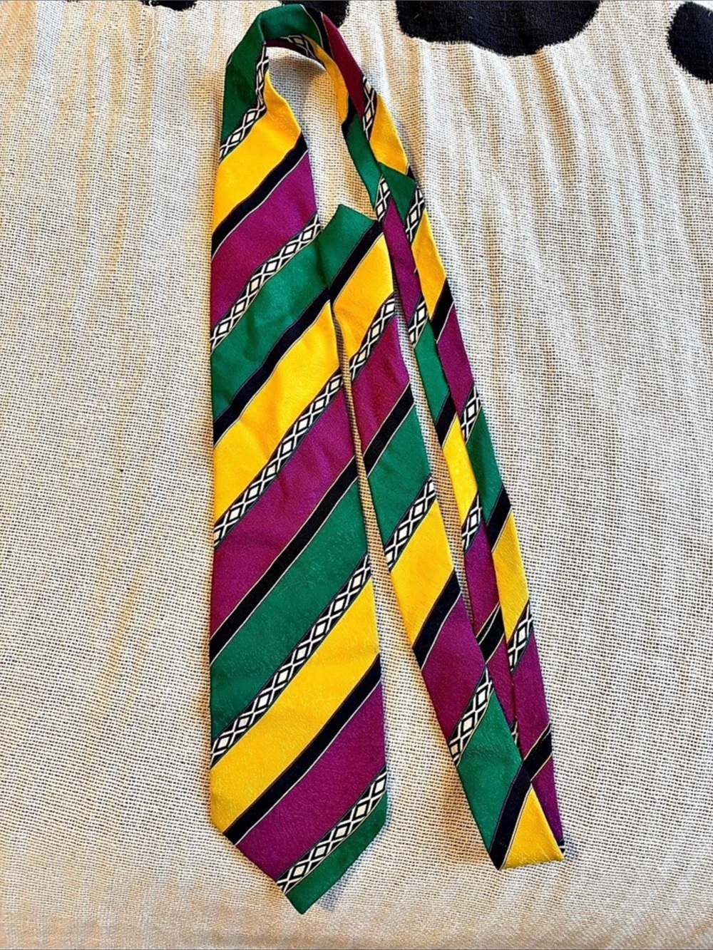 Gianni Versace Ties Green Yellow Size One Size